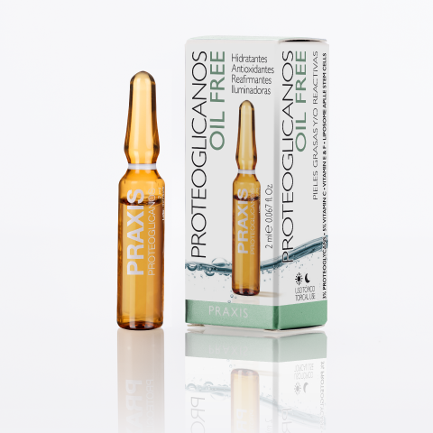 Praxis Laboratorios Proteoglycans Oil-Free ampoule - lightweight water-based formula for oily and combination skin